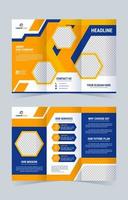 Flat Trifold Business Brochure Template vector