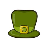 Leprechaun hat, traditional irish sign of wealth and good luck in cartoon style vector