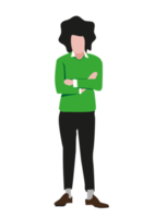 Flat man character illustration png