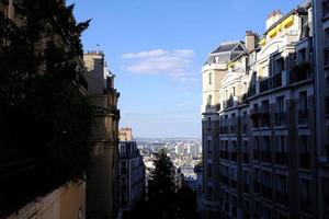 Scenery of Paris from Montmartre where is a Famous Landmark of France photo