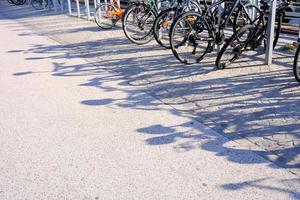 Shadow of Bicycle on the Road. photo