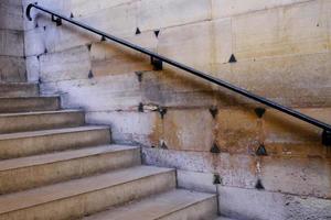 Concrete Stair with Metal Handrail. photo