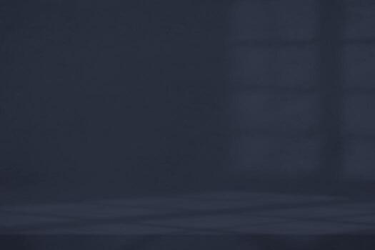 Raw Concrete Table with White Wall Texture Background with Light Beam and Shadow from Window in Moonless Night Tone, Suitable for Product Presentation Backdrop, Display, and Mock up. photo