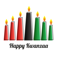 contento Kwanzaa design candela rosso nero verde png