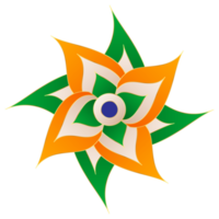 Inde drapeau fleur forme png