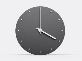 sencillo reloj gris 4 4 cuatro en punto moderno mínimo reloj. 3d ilustración foto
