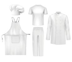 cocinero uniforme realista composición vector