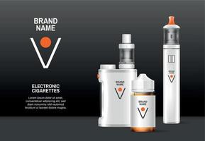 Electronic Cigarettes Brand Background vector