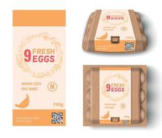 Chicken Eggs Package vector