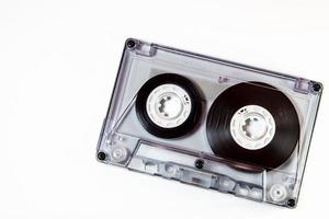 Audio cassette tape isolated on white background photo