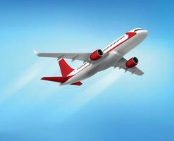 Sky Flying Airplane Composition vector