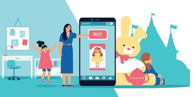 Online Toy Shop Illustration vector