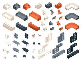 Isometric Home Furniture Set vector