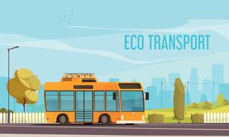 Eco Transport Cartoon vector