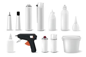 Glue Bottles Set vector