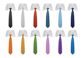 Realistic Neckties Set vector