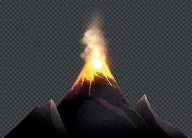 Lava Melted Volcano Composition vector