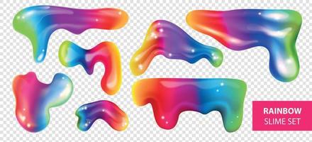 Rainbow Glitter Slime Set vector