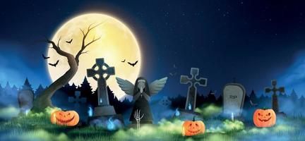 Halloween Horizontal Composition vector