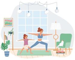 Family Morning Routine vector