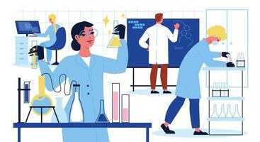 Scientist Laboratory Flat vector