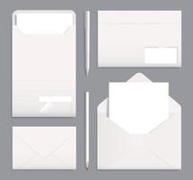 Envelopes Realistic Mockup vector