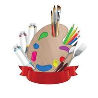 Artist Tools Palette Emblem vector