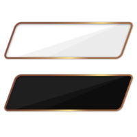 Prämie Gradient ppt Text Box Weiß und Gold schwarz Rahmen png