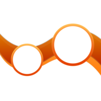 Flyer Element Orange runden Formen png
