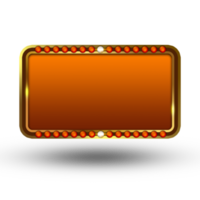 Rectangle retro lightbox billboard vintage frame png