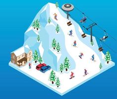 Isometric Ski Resort vector