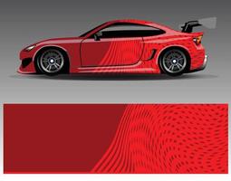 Car wrap design vector. Graphic abstract stripe racing background kit designs for wrap vehicle  race car  rally  adventure and livery vector