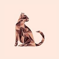 animal cat geometric illustration design vector