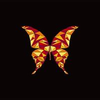 belleza mariposa polígono estilo creativo diseño vector