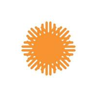 Sun icon. Simple style summer travel poster background symbol. Sun brand logo design element. Sun t-shirt printing. vector for sticker.