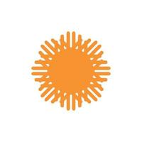 icono del sol. símbolo de fondo de cartel de viaje de verano de estilo simple. elemento de diseño del logo de la marca sun. impresión de camisetas de sol. vector para pegatina.