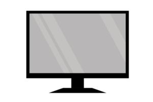 Symbol modern Fernseher Fernsehen, Monitor Computer, schlank hdtv mit leer Bildschirm isoliert, Pop Kunst png
