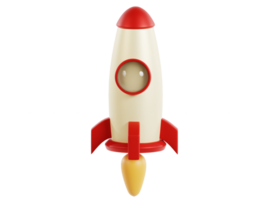 3D rendering cartoon rocket elements png