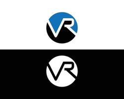 Letter VR Logo Design Concept Vector Symbol Illustration.