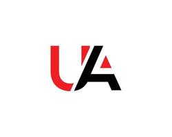letra ua logo moderno diseño vector símbolo ilustración modelo.