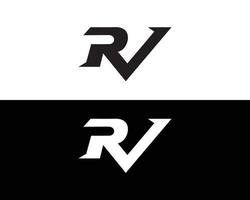Letter RV Logo Alphabet Monogram Vector Design.
