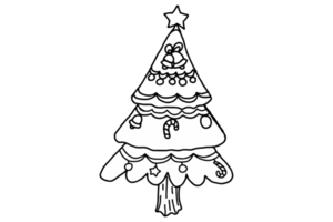 Fir Tree With Christmas Themed Decorations png