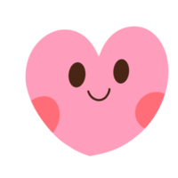 Smile heart with cute cheek png