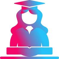 Unique Female Student Vector Icon