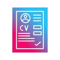 icono de vector de cv