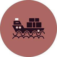 icono de vector de barco