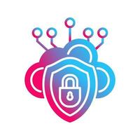 Cloud Security Vector Icon