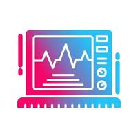 icono de vector de monitor de electrocardiograma