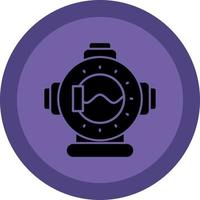 Diving Helmet Vector Icon Design