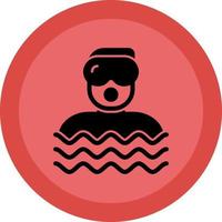 Diver Vector Icon Design